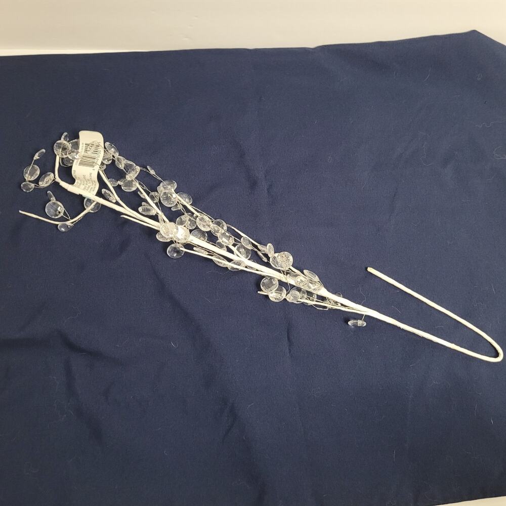 4 Crystal Beaded Floral Pick with "His & Hers" Tag